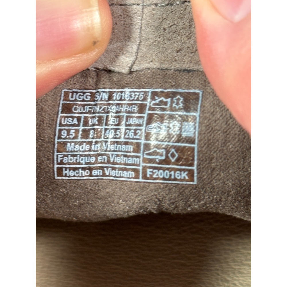 Ugg Adley Perf Slip On Sneaker Womens 9.5‎ Brown Tan Suede Leather Flat 1018375 - Picture 9 of 9